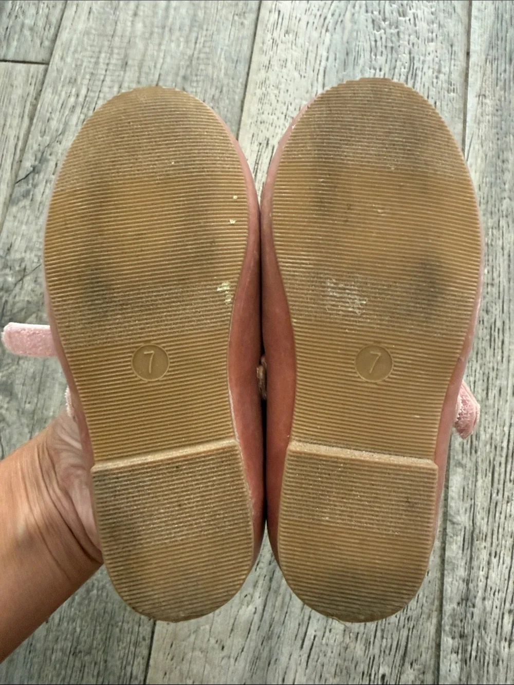 LIKE NEW Baby GAP Pink maroon Velvet Ballet Flats with Berry Bow size 7